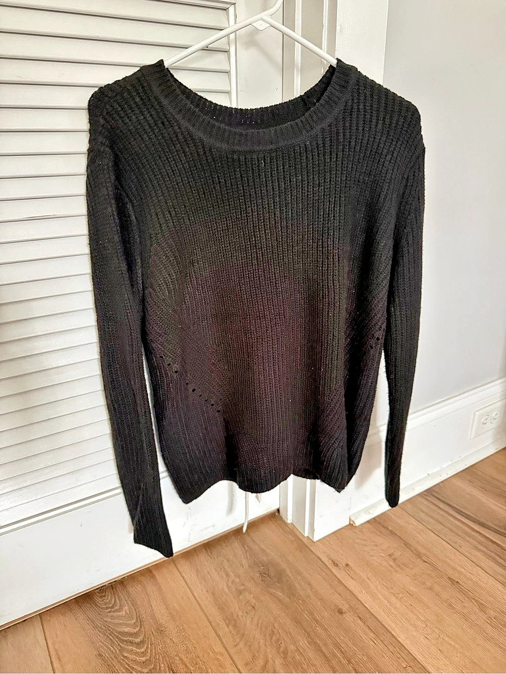 Harper Black Lace-Up Sweater Like New